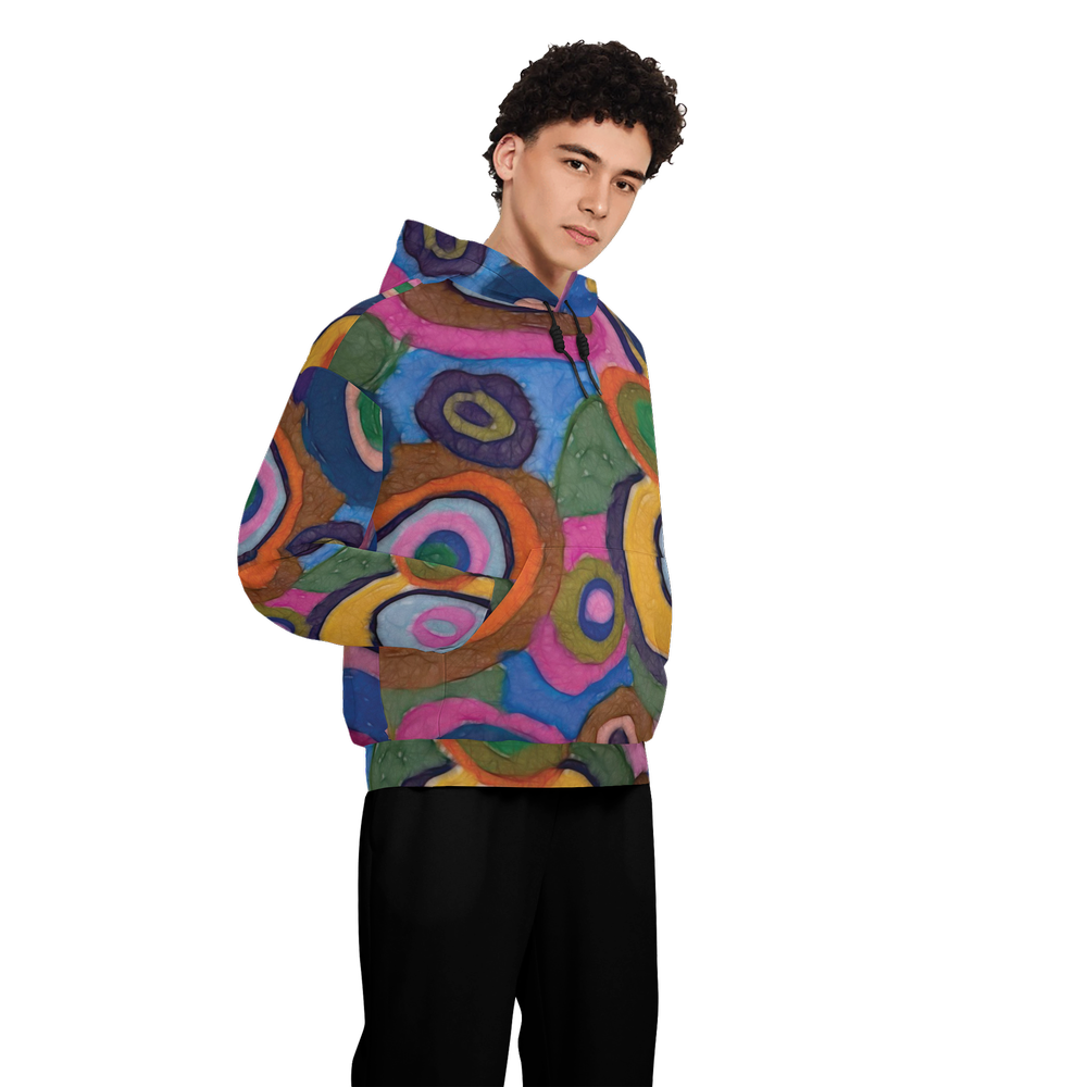 Warm Autumn Bubbles Unisex Fleece-Lined Pocket Hoodie