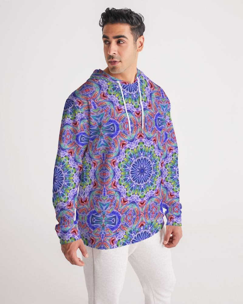 Blue Red Kaleidoscope Men's All-Over Print Hoodie