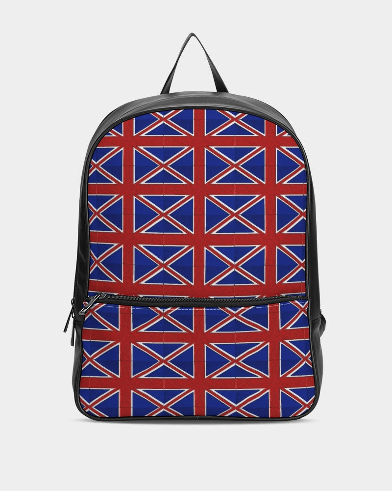 British Flag Pattern Classic Faux Leather Backpack