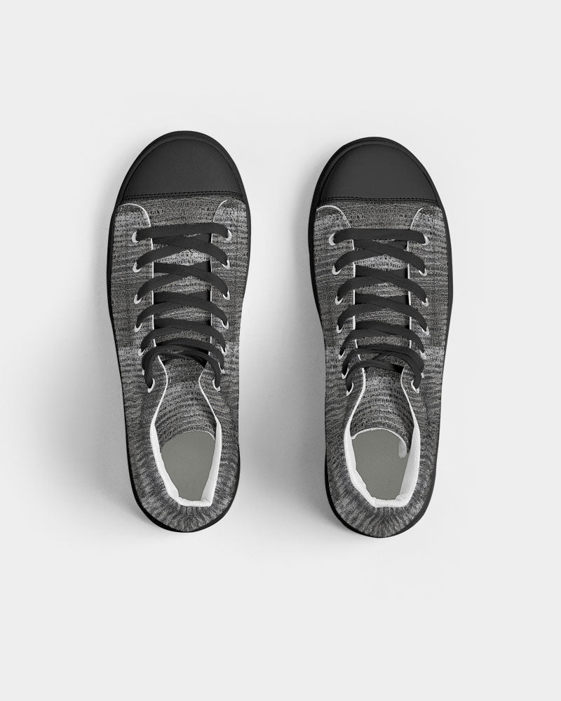 Chainmaille Women's Hightop Canvas Shoe - Black