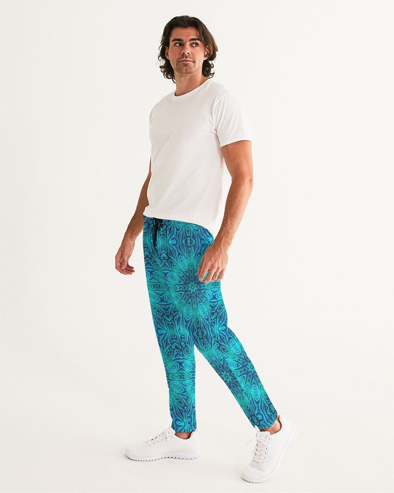 Blue Ice Kaleidoscope Men's All-Over Print Joggers