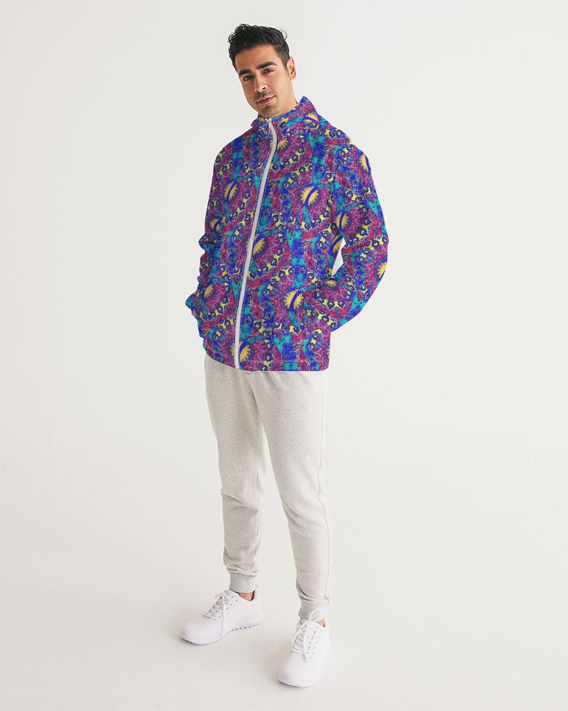 Caribbean Grafitti Men's All-Over Print Windbreaker