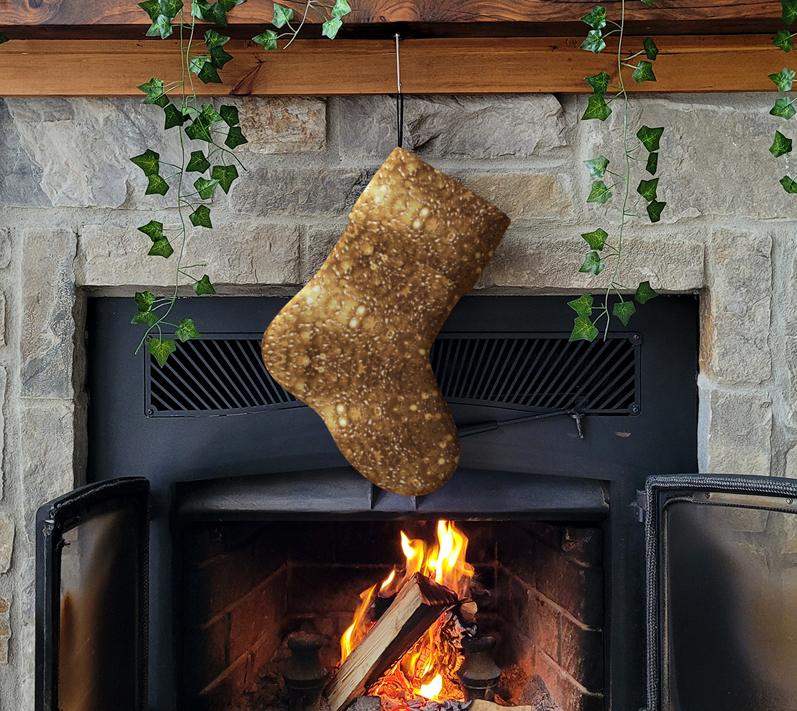 Gold Kaleidoscope Christmas Stocking