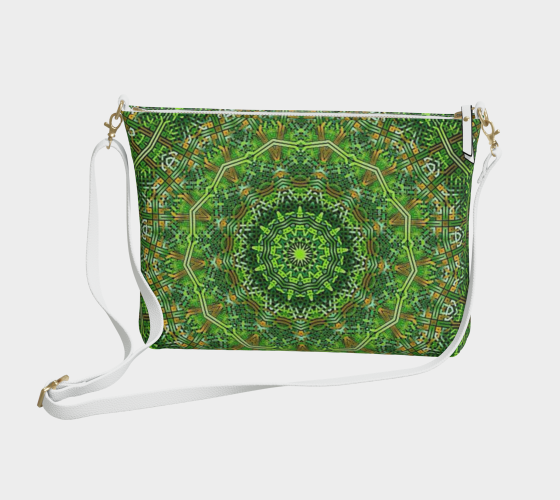 Green Celtic Circle Vegan Crossbody Purse