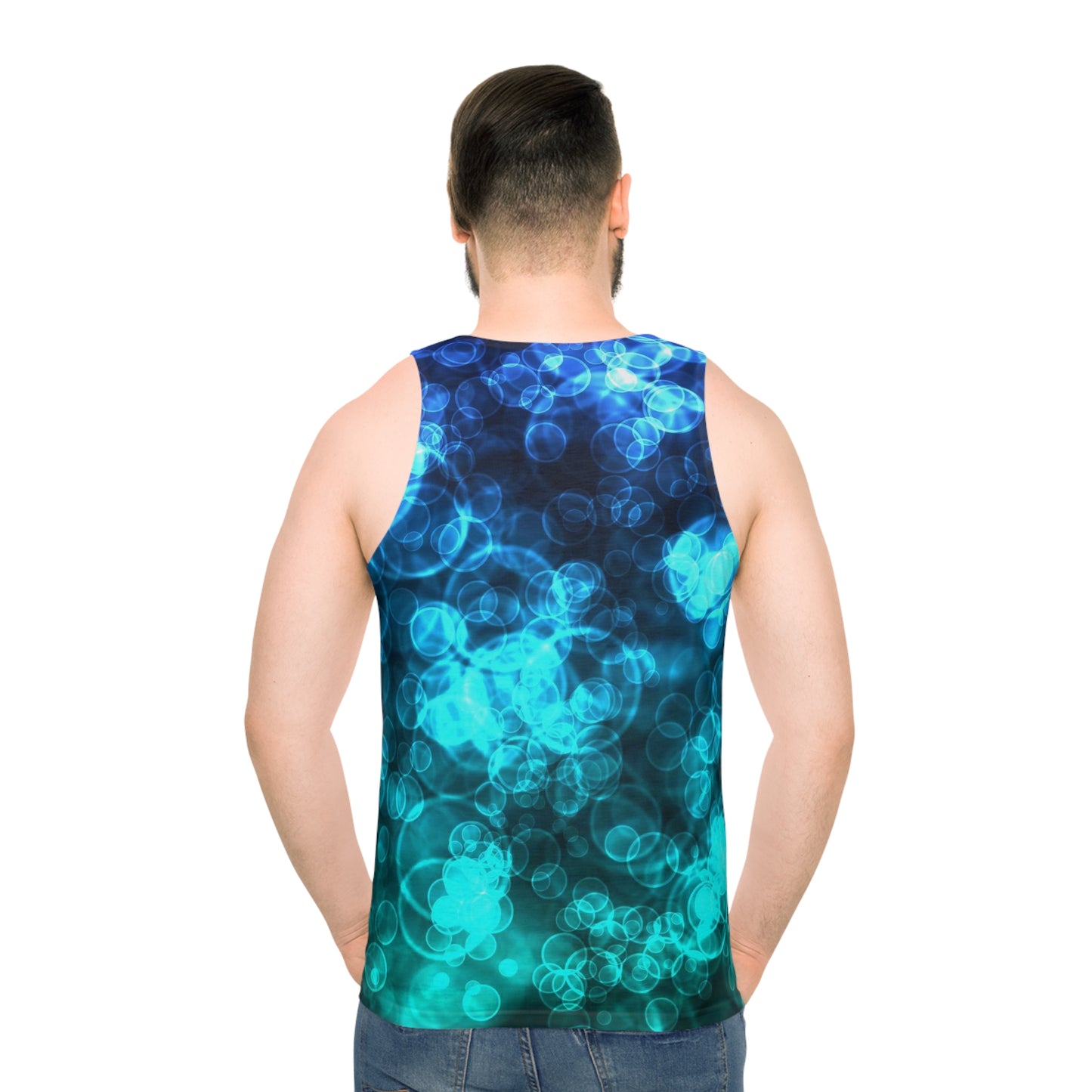 Blue Ocean Bokeh Unisex Tank Top (AOP)