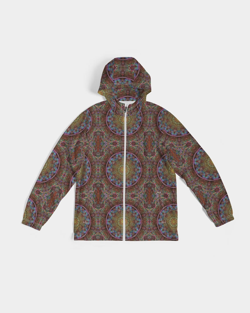 Blue Pink Windy Kaleidoscope Men's All-Over Print Windbreaker