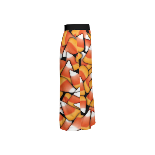 Candy Corn Women's Back Split Pencil Skirt-Heavy Knit