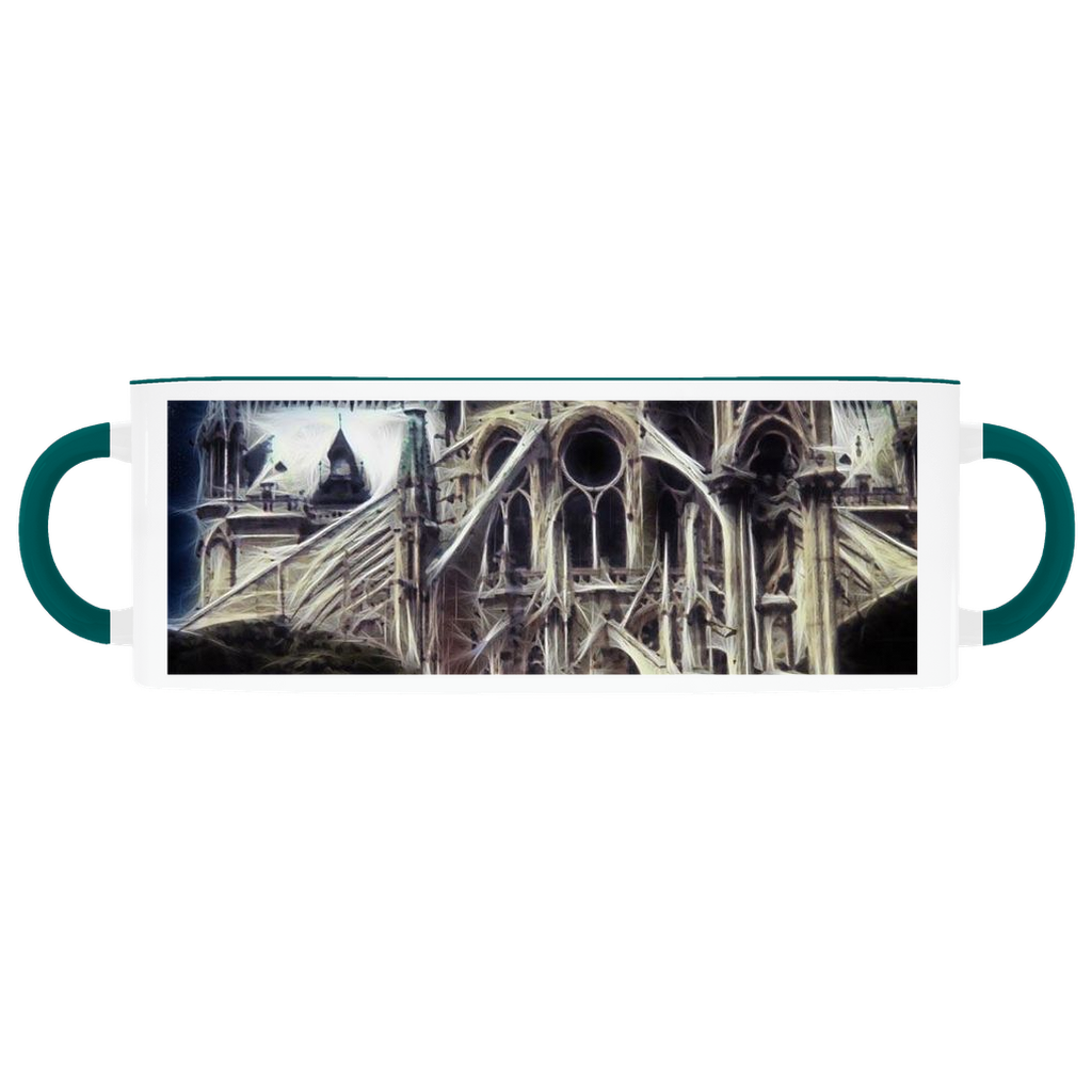 Notre Dame Cathedral Back Accent Mugs