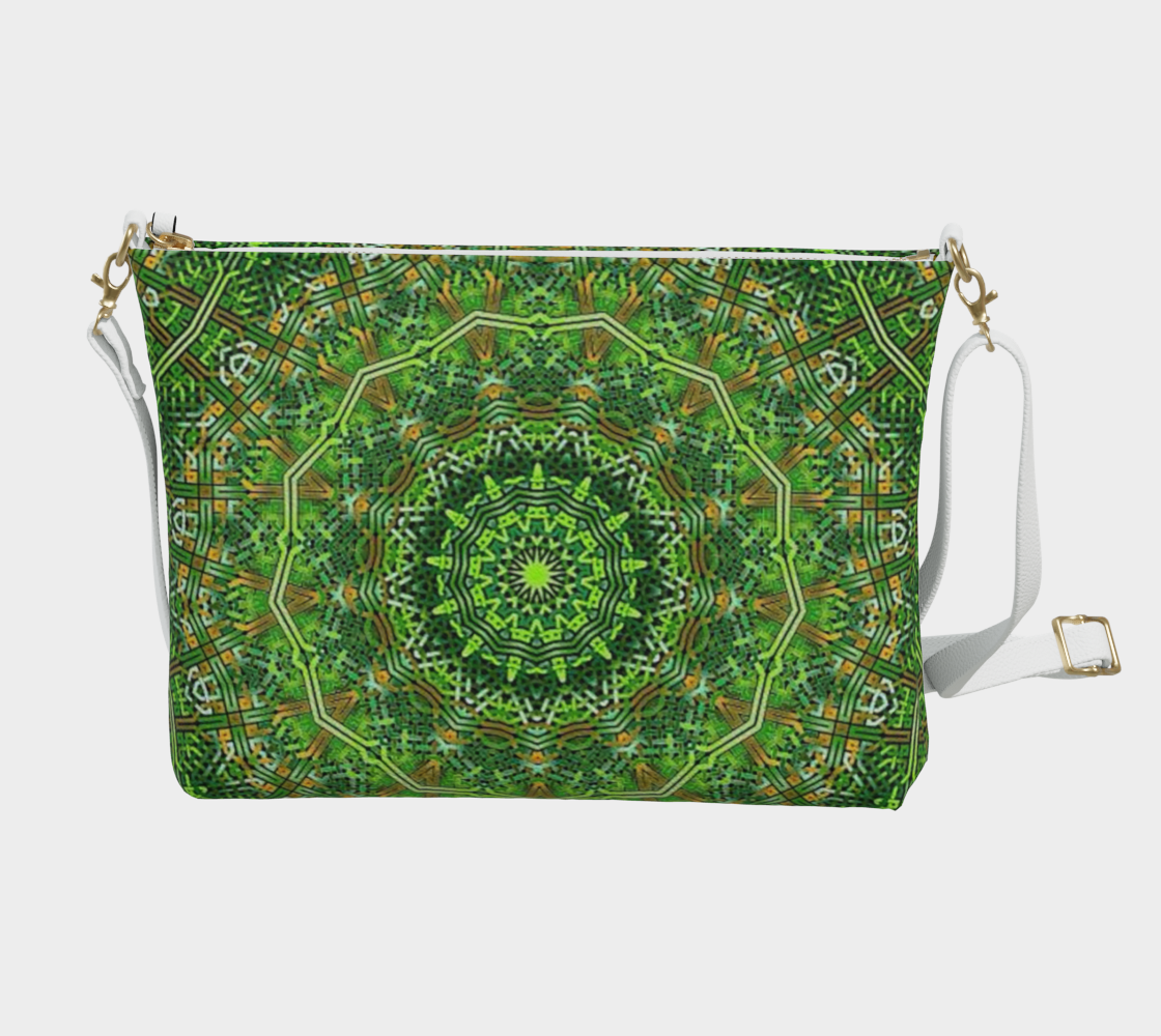 Green Celtic Circle Vegan Crossbody Purse