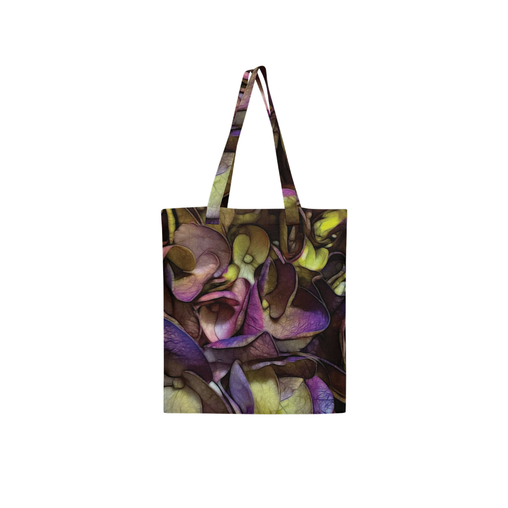 October Flowers 4 Large City Tote Bag Lined with Inside Pocket – Linen Like Fabric