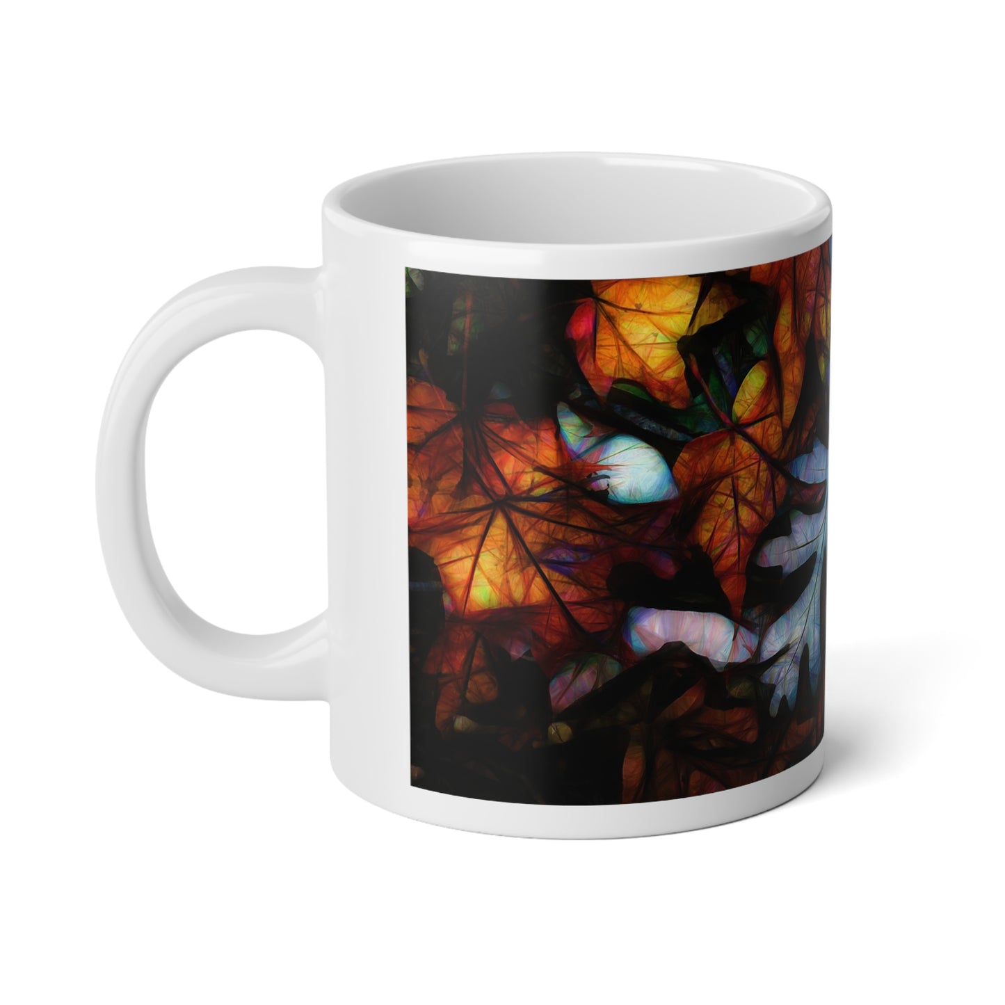 Mid October Leaves 1 Jumbo Mug | 20oz Coffee Cup, Fall Decor, Nature Lover Gift, Cozy Vibes, Seasonal Drinkware