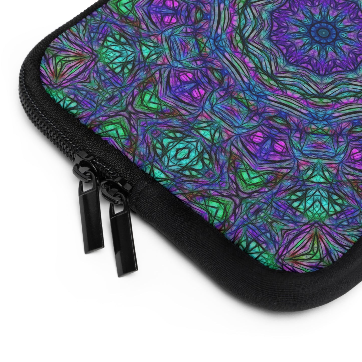 Blue Green Purple Kaleidoscope Laptop Sleeve
