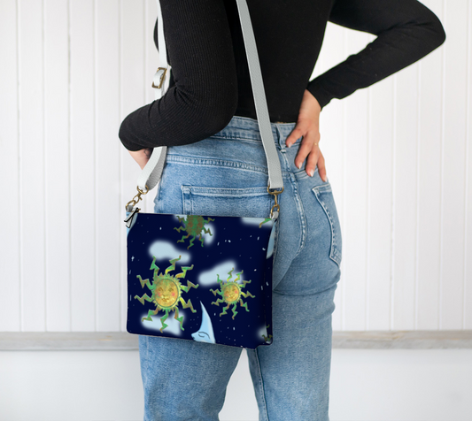 Antique Sun Vegan Crossbody Purse