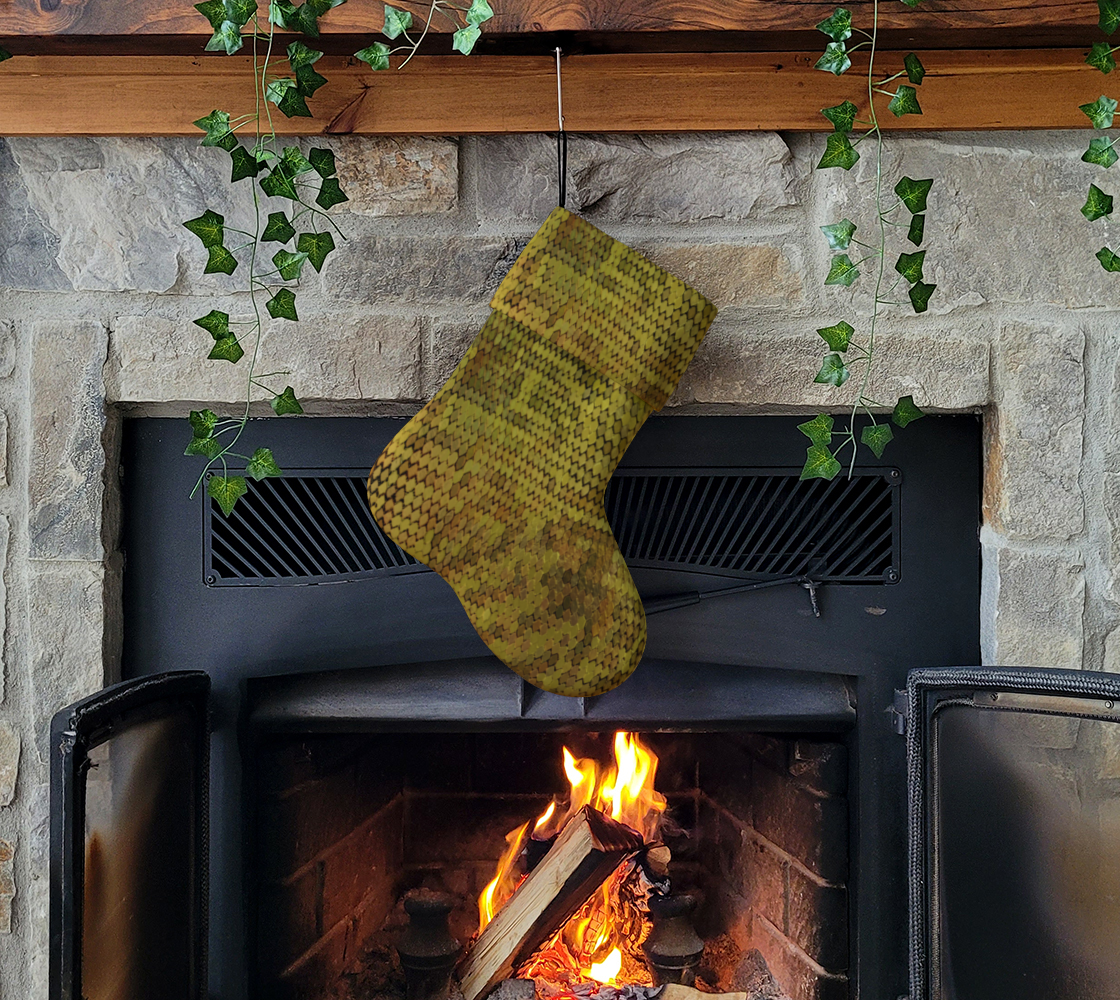 Golden Dragon Scales Christmas Stocking