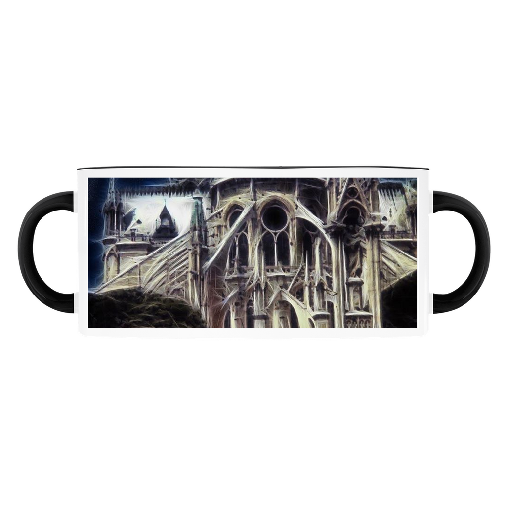 Notre Dame Cathedral Back Accent Mugs