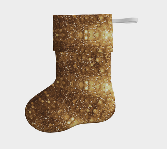 Gold Kaleidoscope Christmas Stocking
