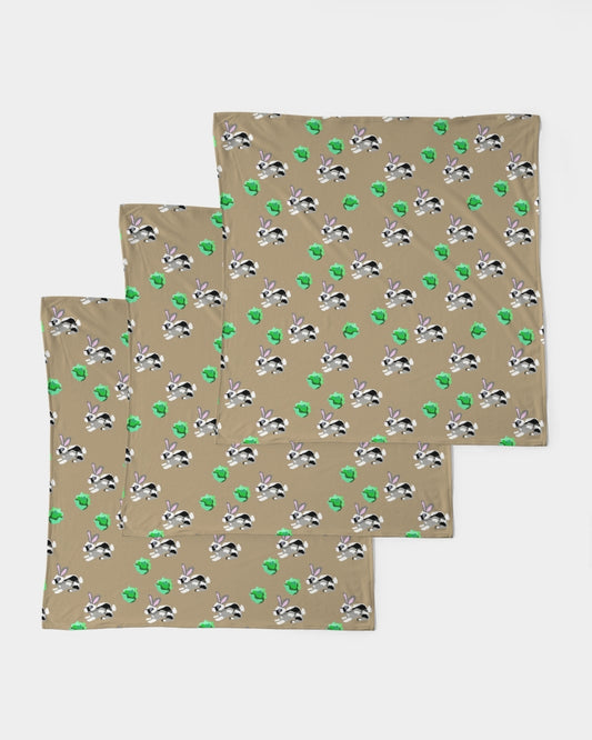 Bunnies Pattern Bandana Set