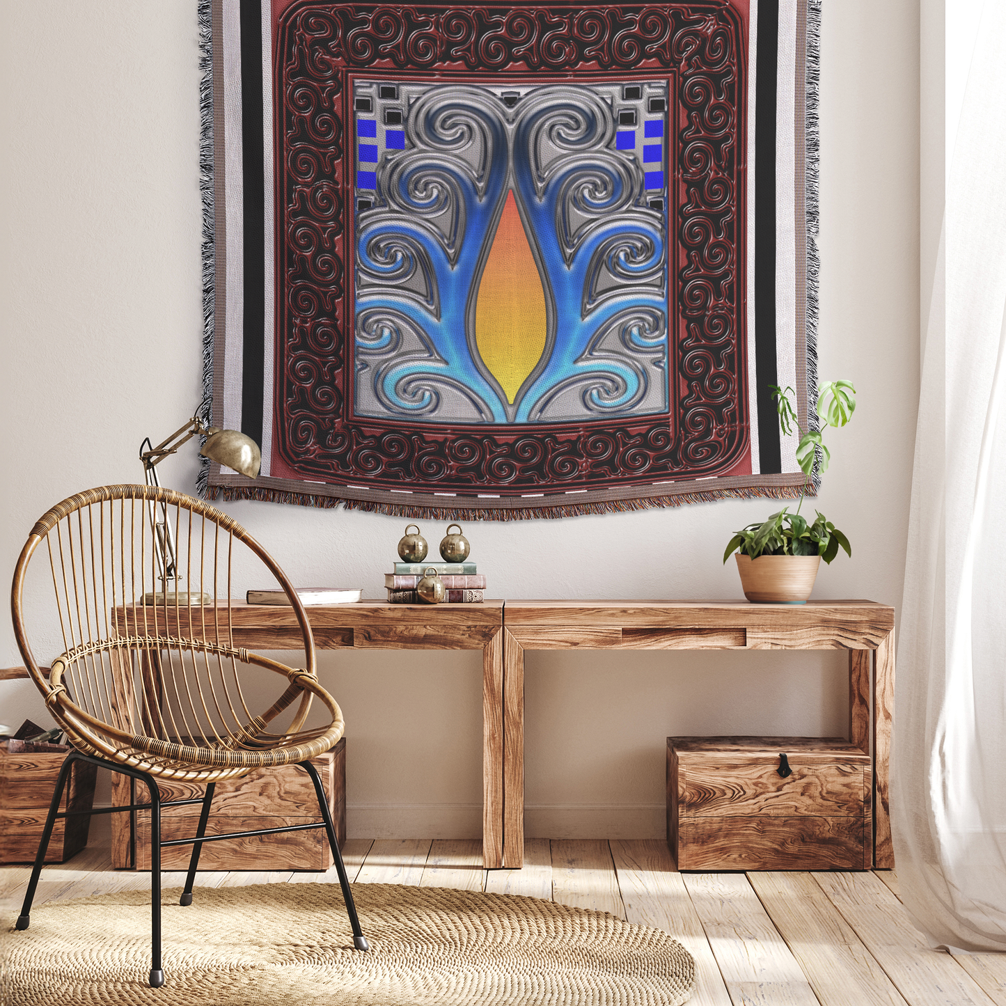 Art_Nouveau_Candle_Woven_Blanket_Tapestry_H_Mockup.png
