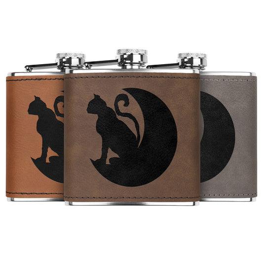Cat on The Moon Flask