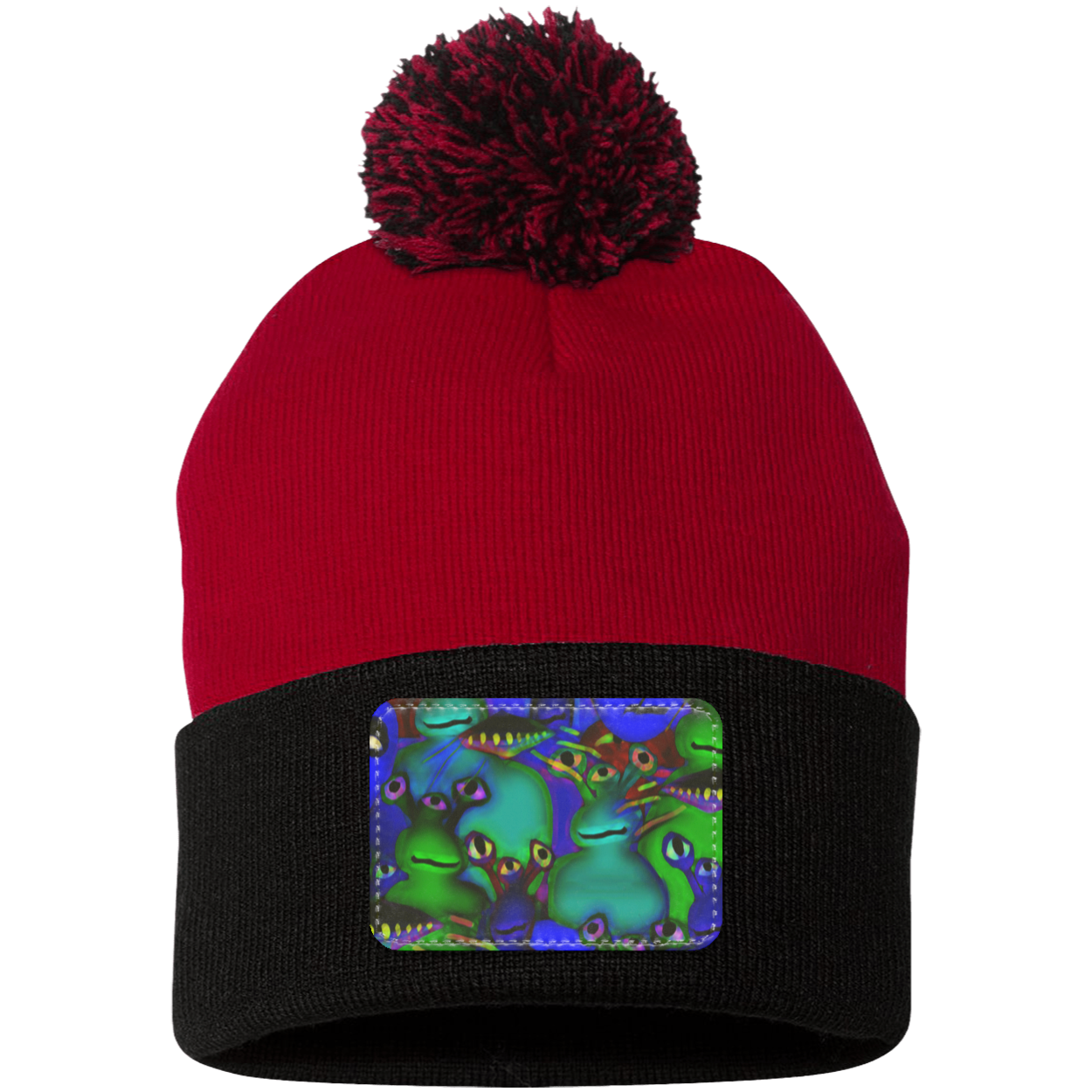 Aliens Collage Pom Pom Knit Cap