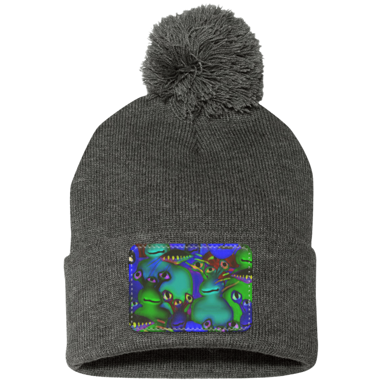Aliens Collage Pom Pom Knit Cap