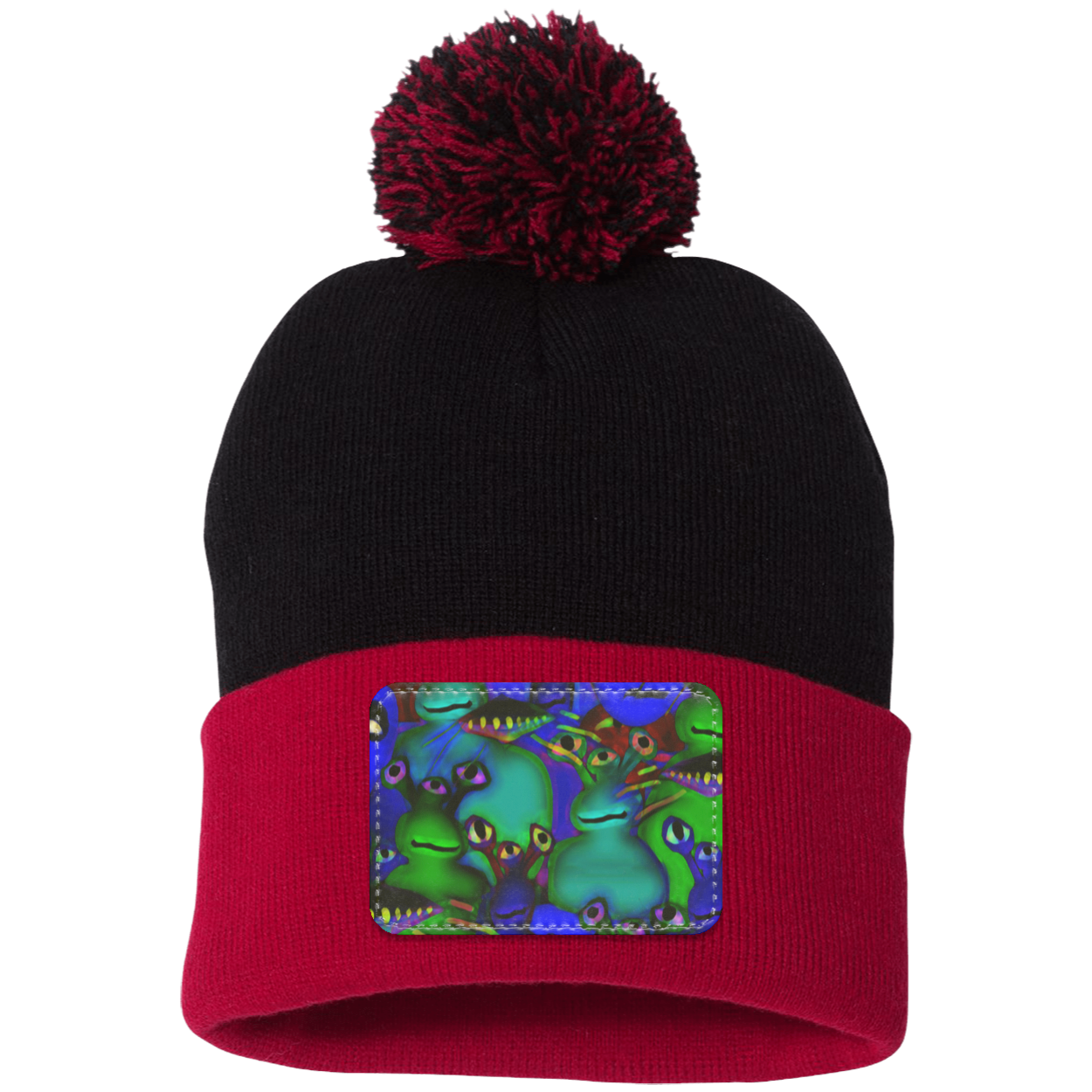 Aliens Collage Pom Pom Knit Cap