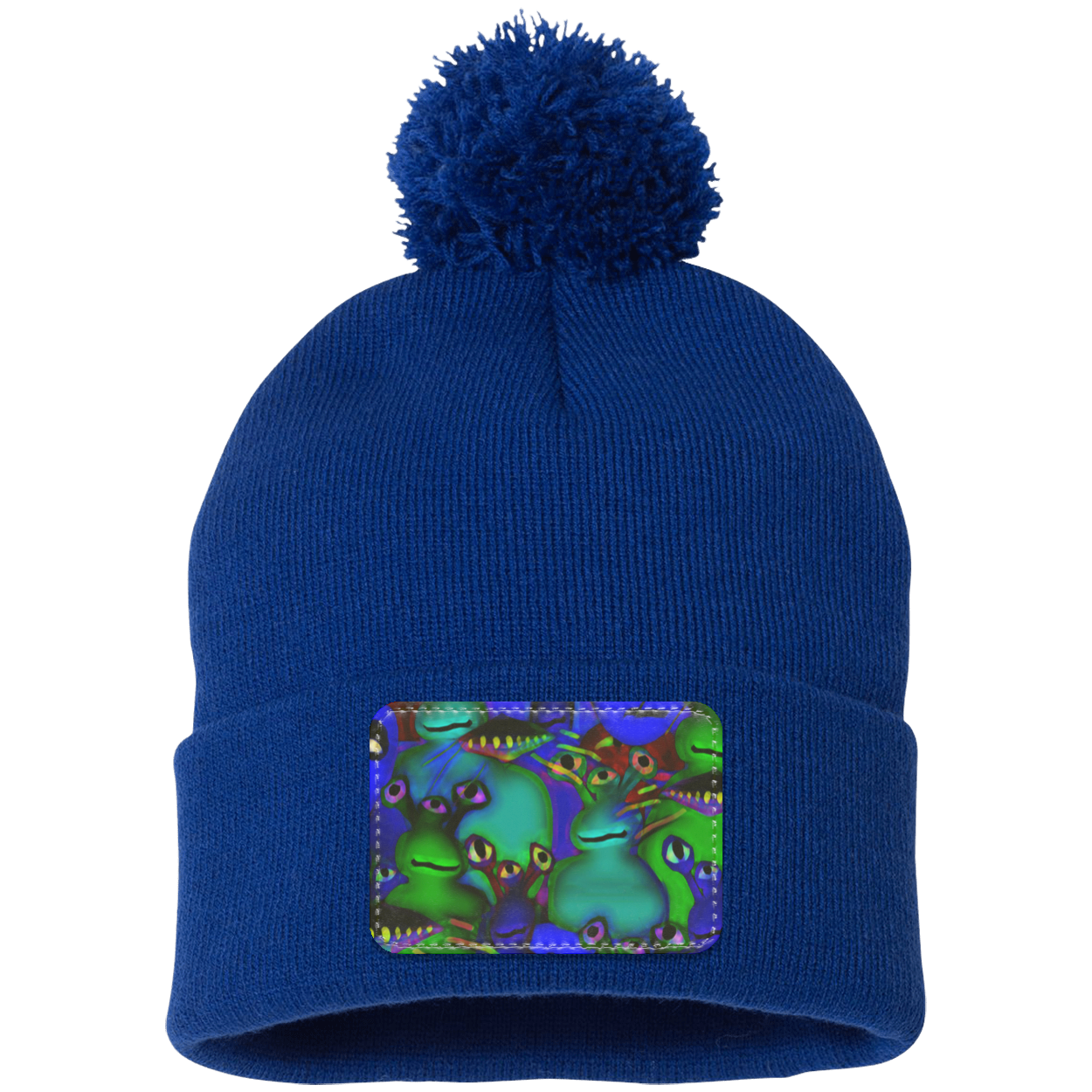 Aliens Collage Pom Pom Knit Cap