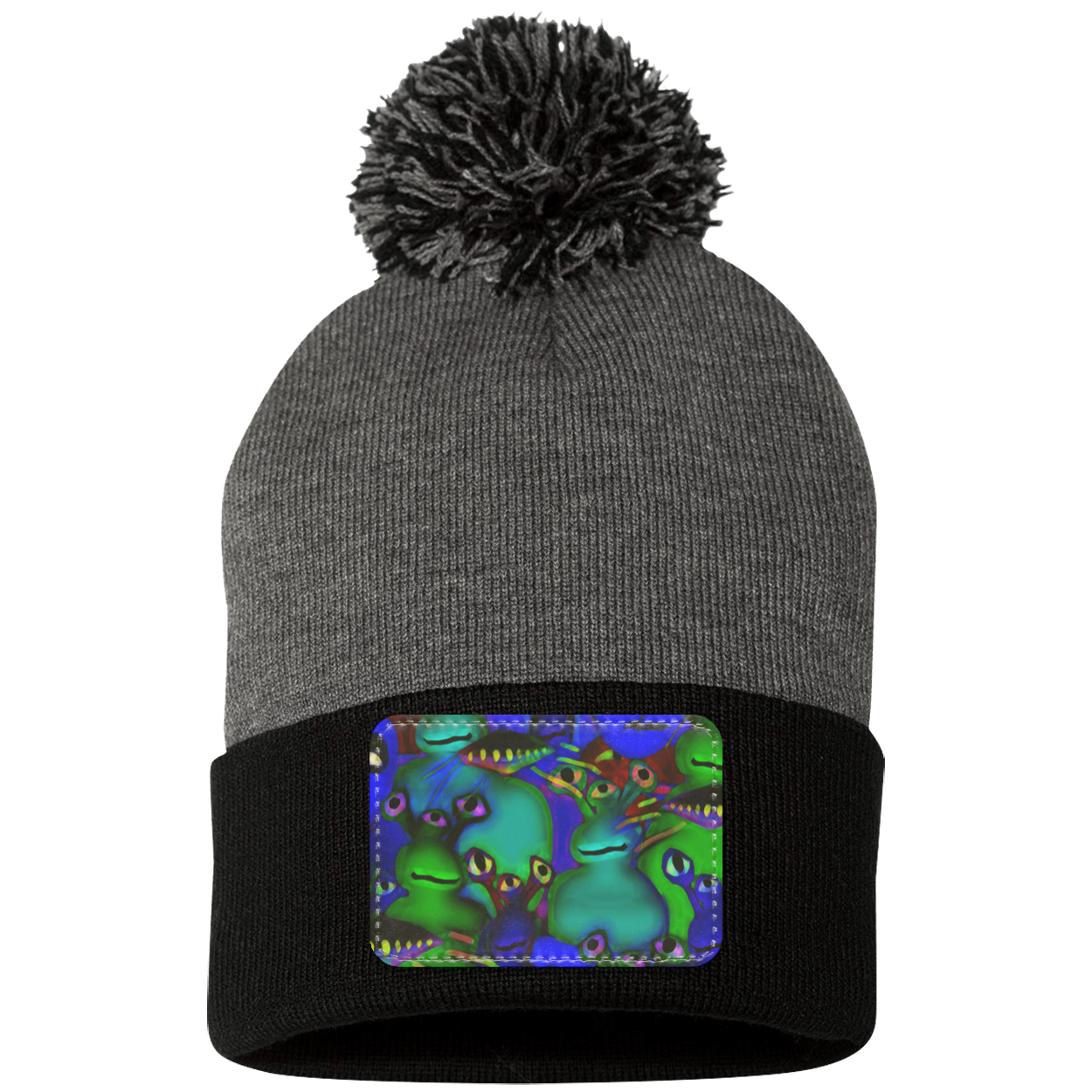 Aliens Collage Pom Pom Knit Cap