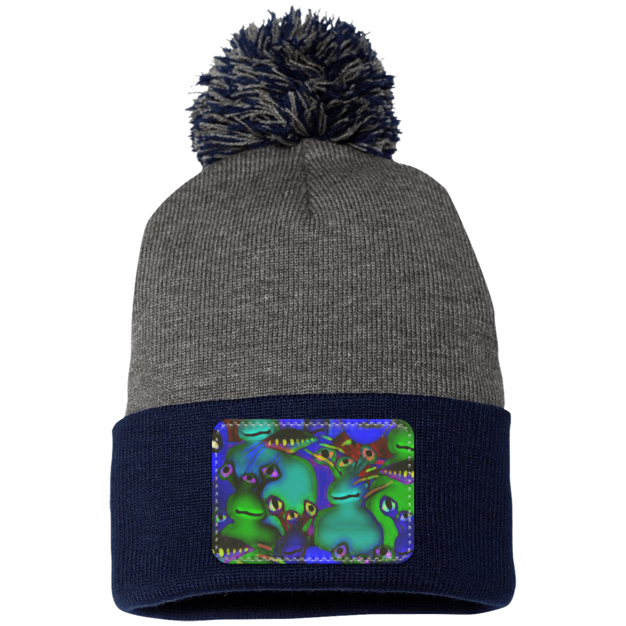 Aliens Collage Pom Pom Knit Cap