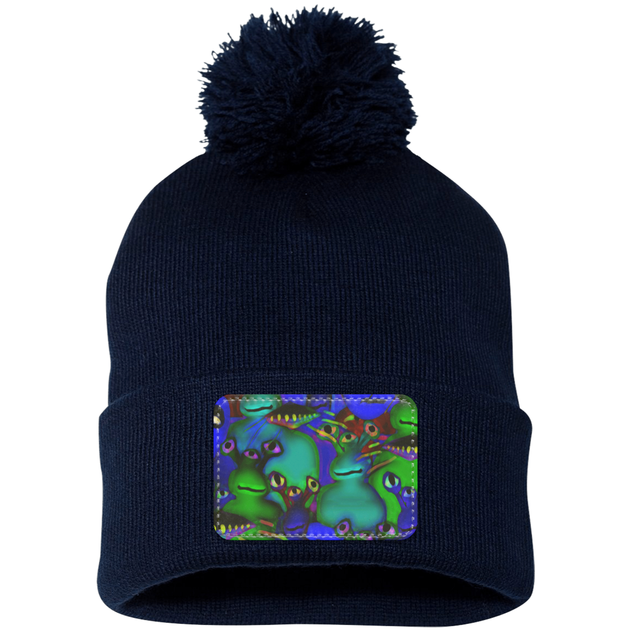 Aliens Collage Pom Pom Knit Cap