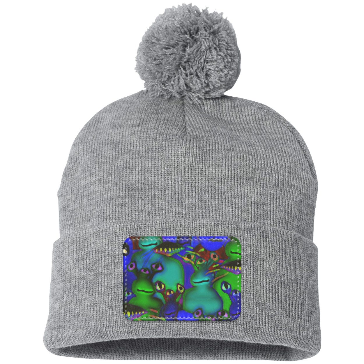 Aliens Collage Pom Pom Knit Cap