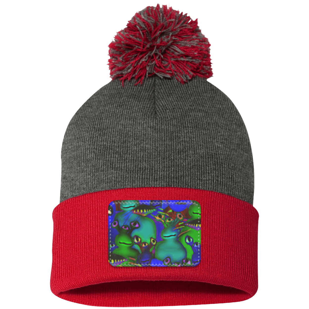 Aliens Collage Pom Pom Knit Cap