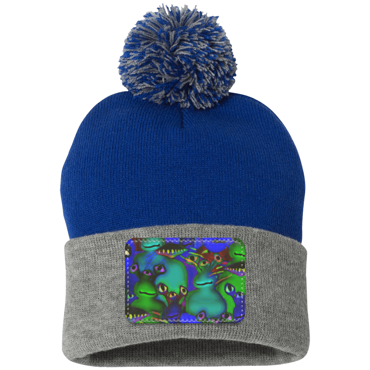 Aliens Collage Pom Pom Knit Cap
