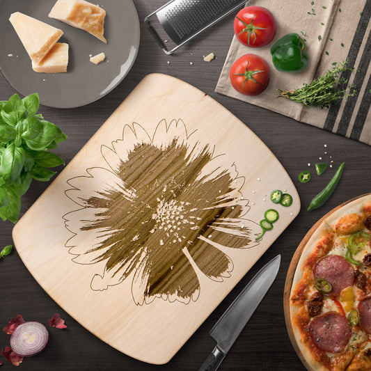 Gaillardia Hardwood Oval Cutting Board