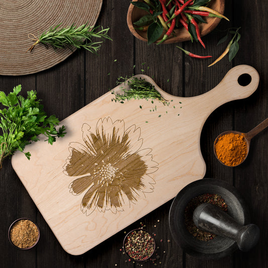 Gaillardia Wooden Paddle Cutting Board