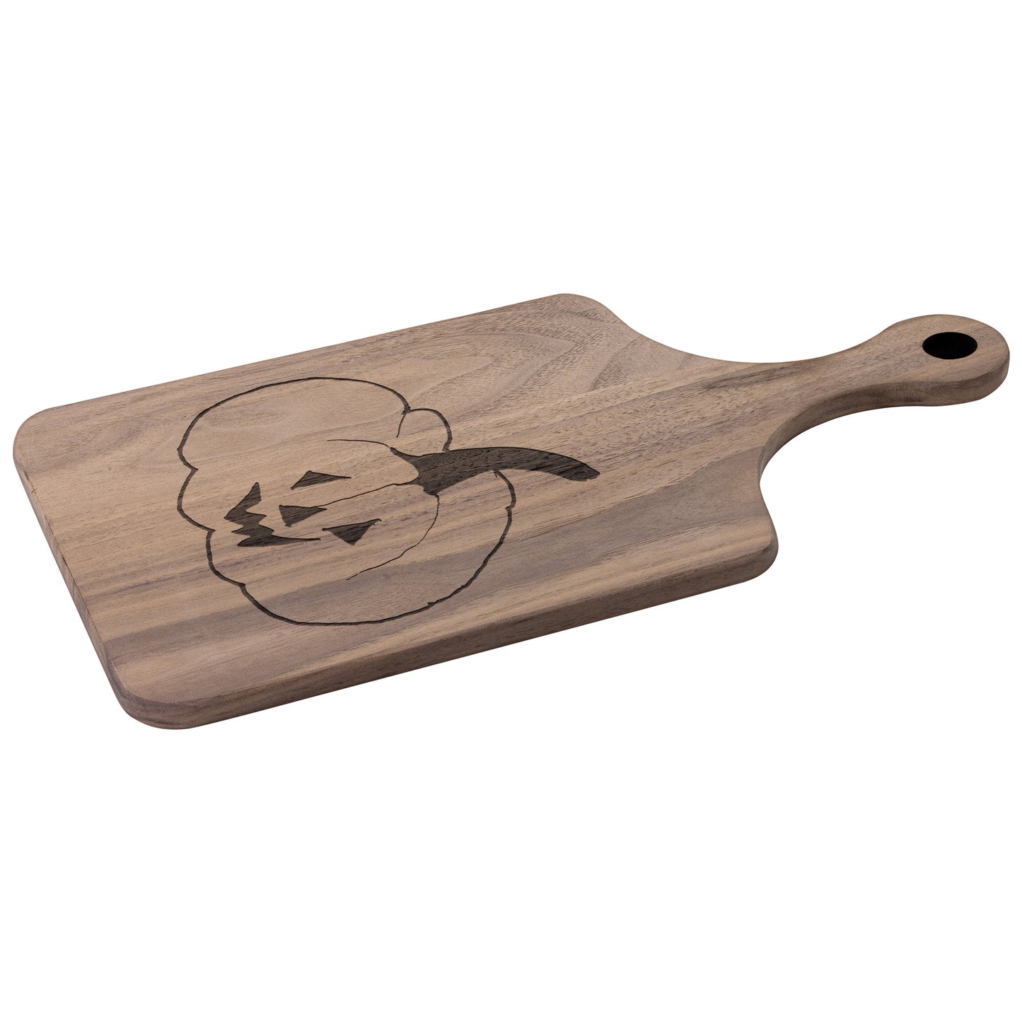 Jack O Lantern Hardwood Paddle Cutting Board