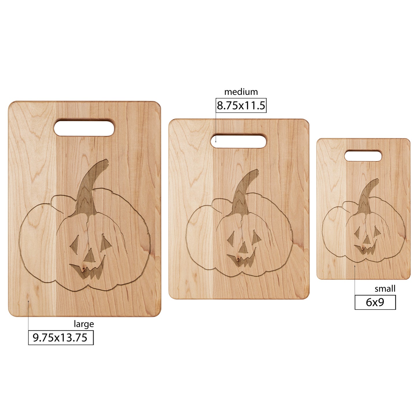 Jack O Lantern Maple Cutting Board