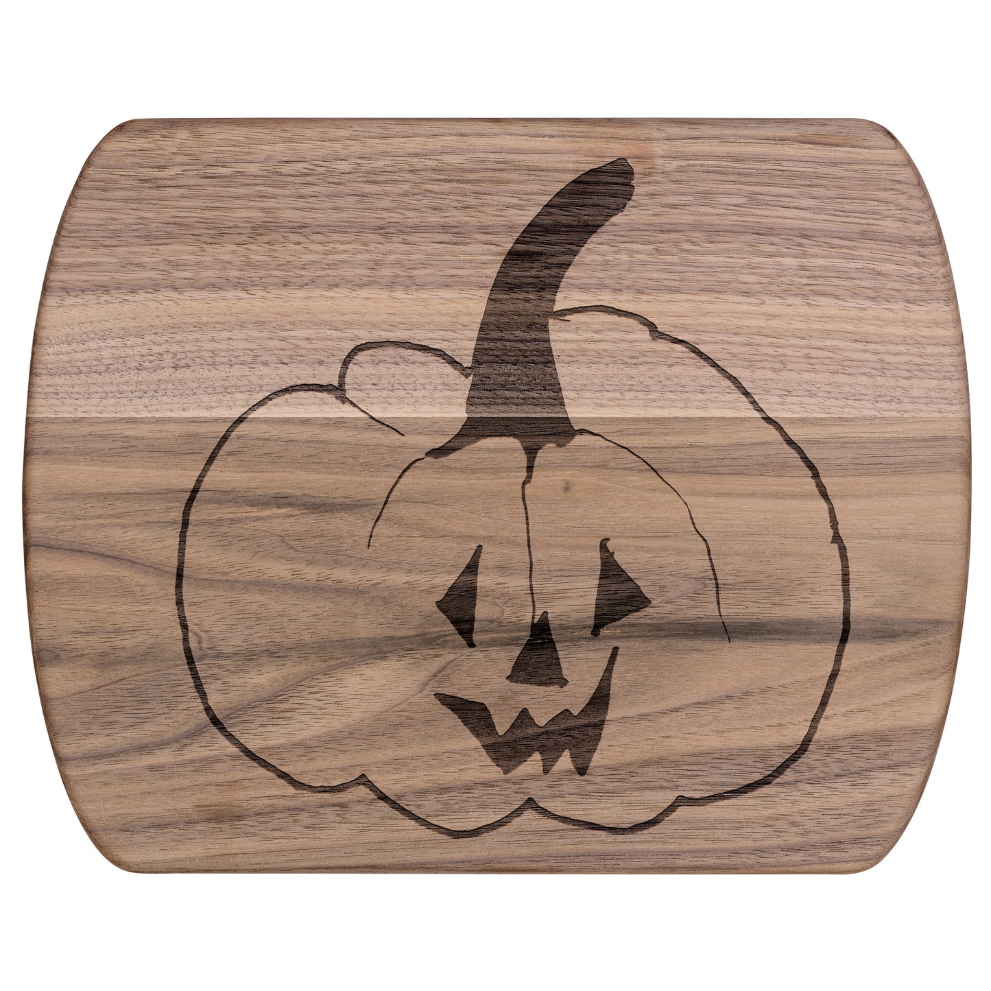Jack O Lantern Oval Hardwood Cutting Board