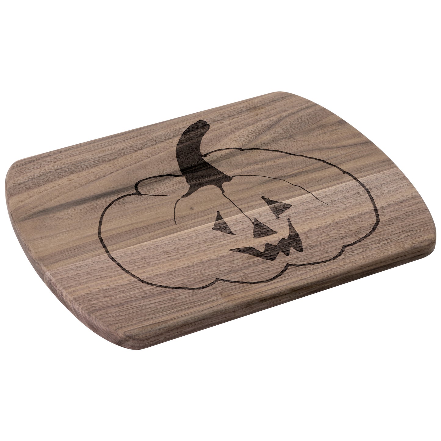 Jack O Lantern Oval Hardwood Cutting Board