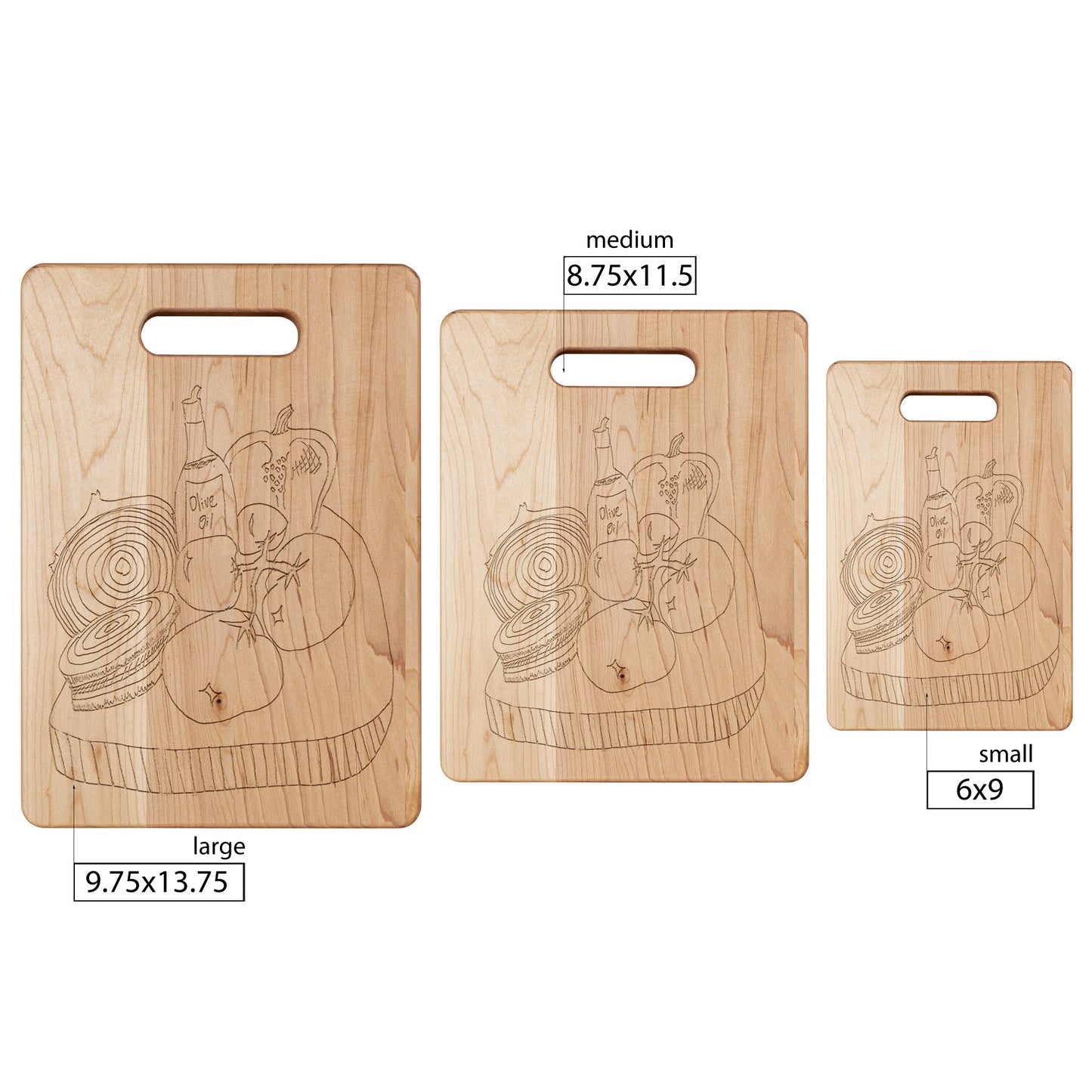 Olive Oil and Veg Maple Cutting Board
