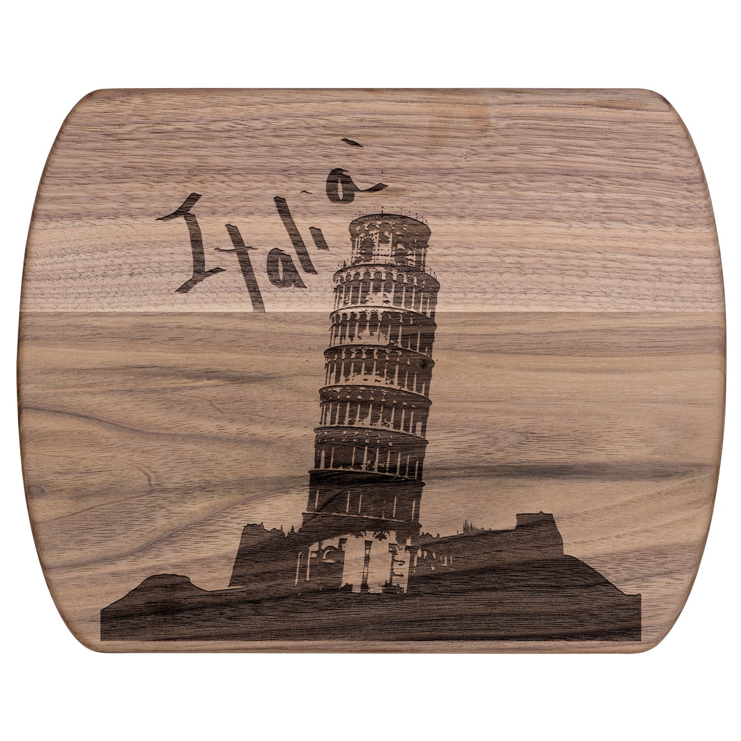 Pisa Italia Oval Hardwood Cutting Board