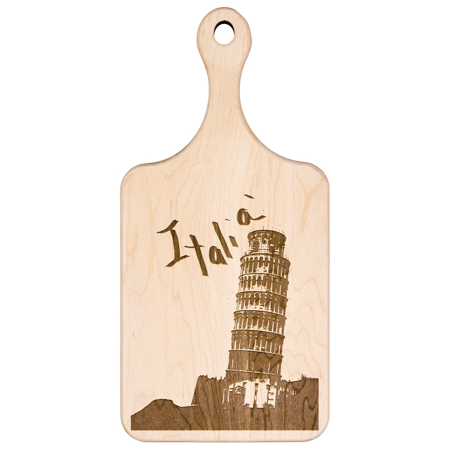 Pisa Italia Paddle Hardwood Cutting Board