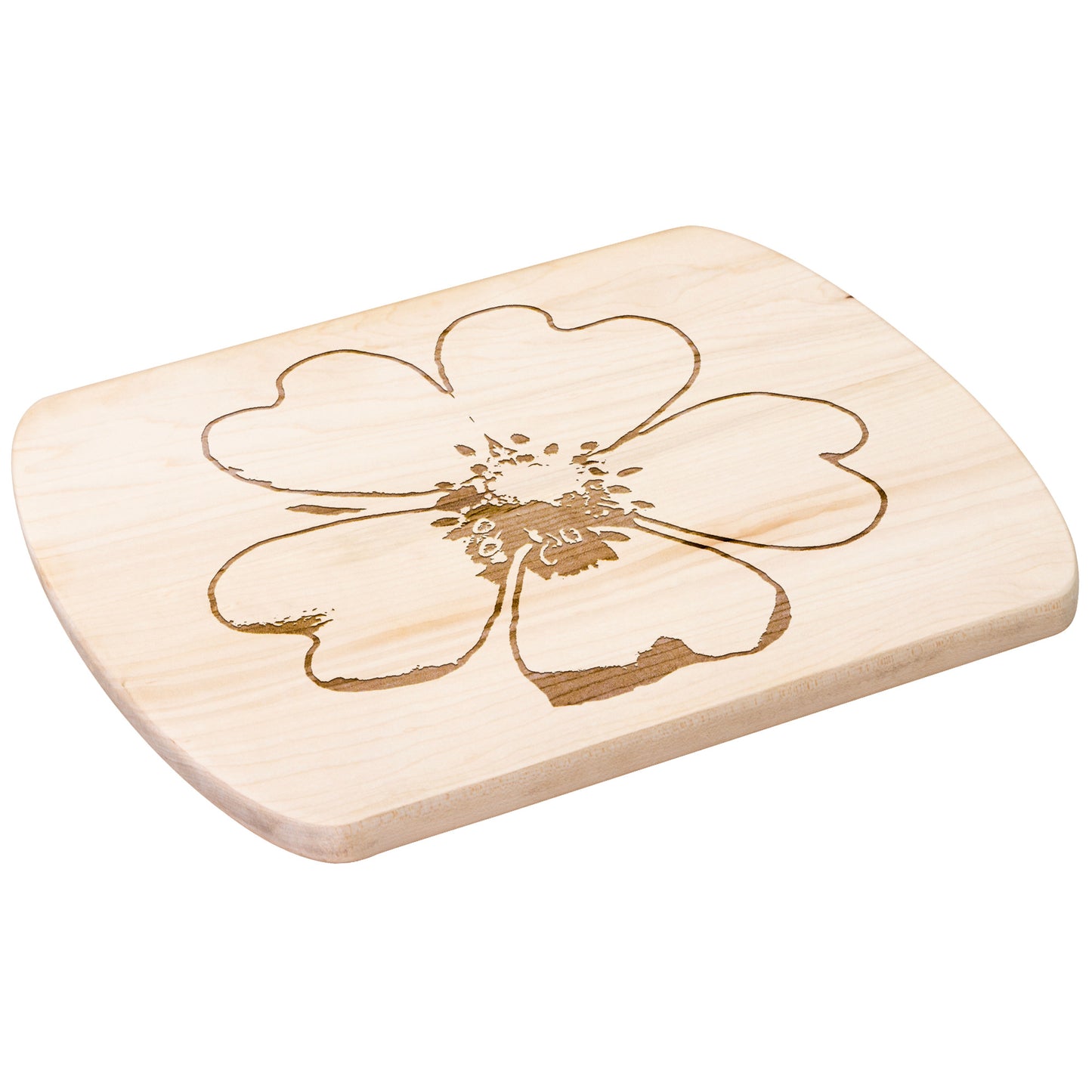 Wildflower Oval Hardwood Cutting Board