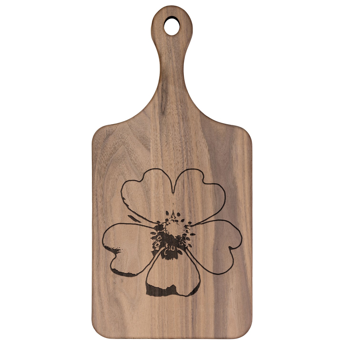 Wildflower Paddle Hardwood Cutting Board