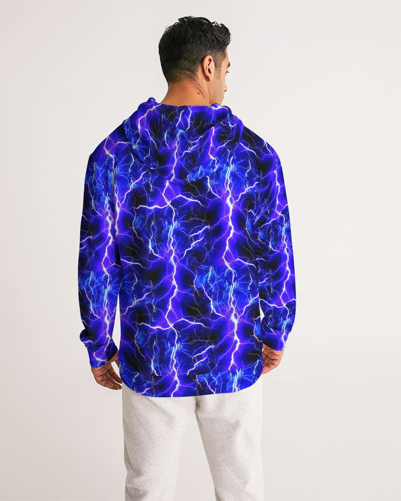 Blue Lightning Men's All-Over Print Hoodie