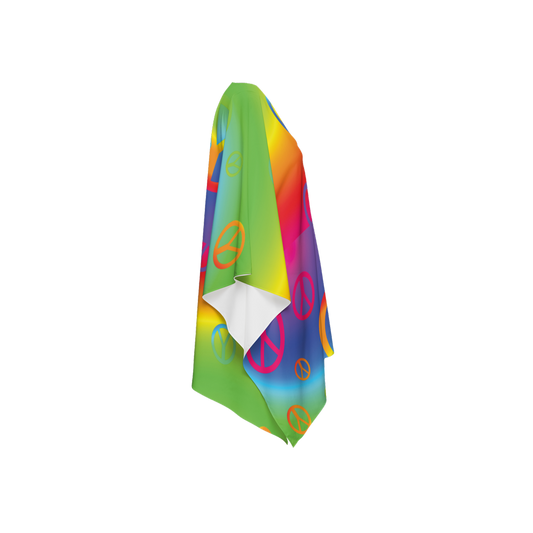 Rainbow Peace Signs Women's Silky-like Wrap-Ultra-Soft and Smooth