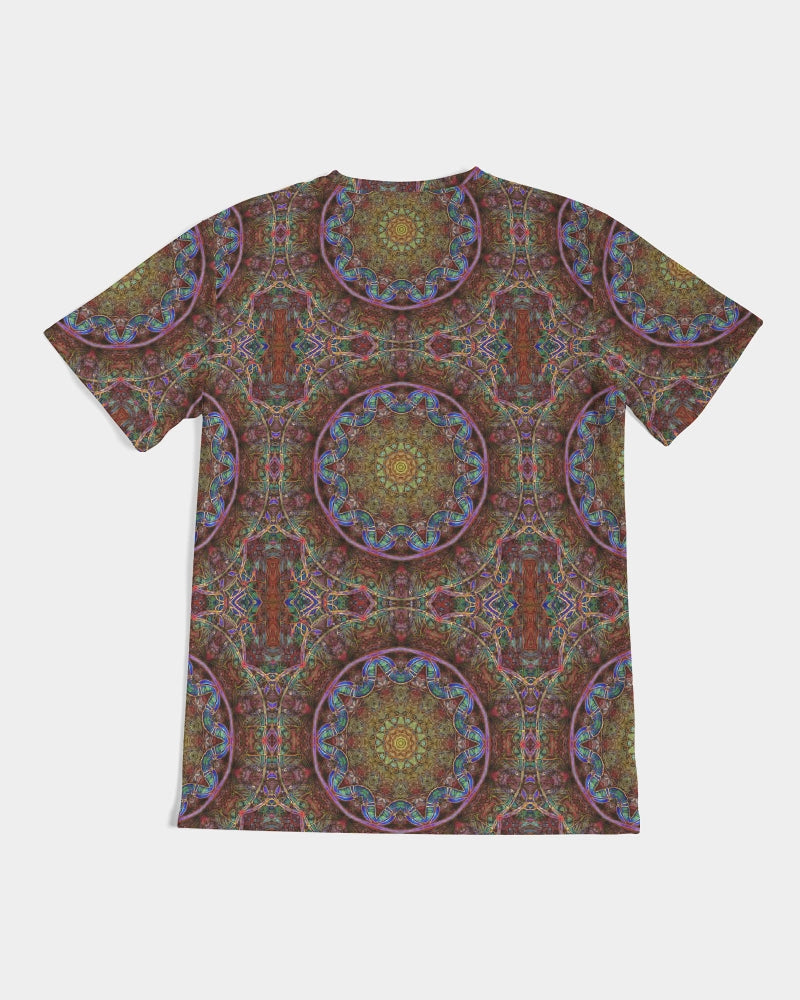 Blue Pink Windy Kaleidoscope Men's All-Over Print Tee