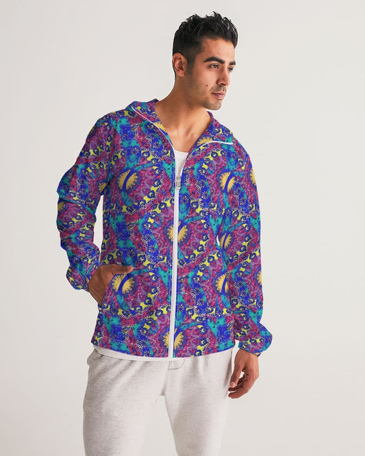 Caribbean Grafitti Men's All-Over Print Windbreaker