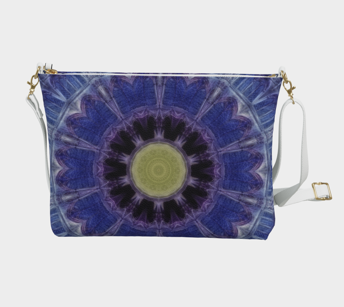 Blue Cathedral Kaleidoscope Vegan Crossbody Purse
