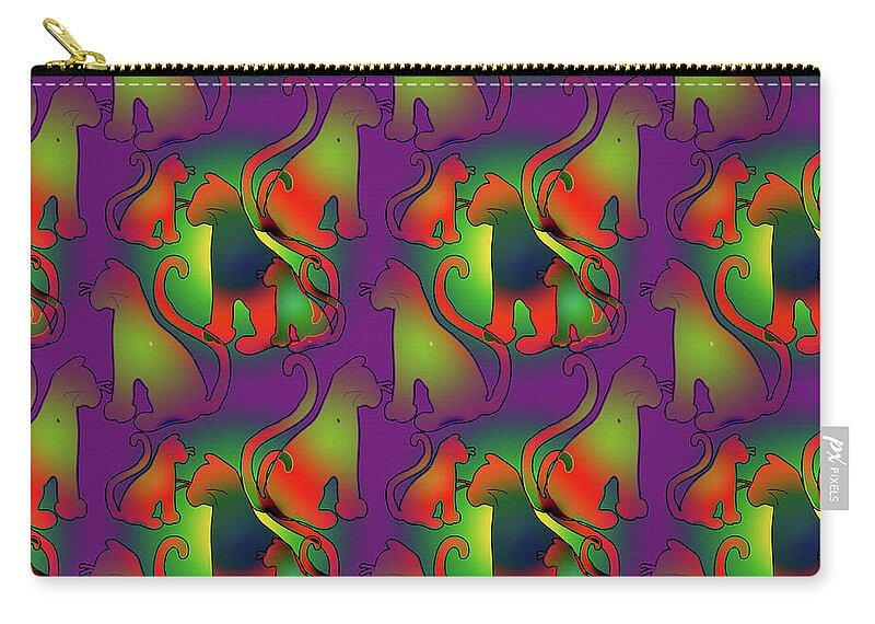 Abstract Rainbow Cats - Zip Pouch